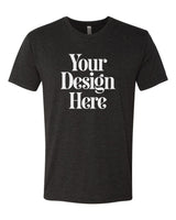 Vintage Black Next Level 6010 Triblend T-Shirt with Your Design Here placeholder