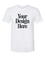 White Next Level 6010 Triblend T-Shirt with Your Design Here placeholder
