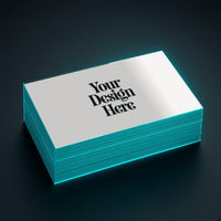 Painted edge business cards with Your Design Here placeholder