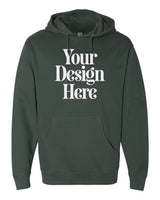 Alpine Green Independent Trading Co. SS4500 Midweight Hooded Sweatshirt with Your Design Here placeholder