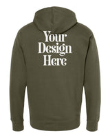 Army Independent Trading Co. SS4500Z Midweight Full-Zip Hooded Sweatshirt with Your Design Here placeholder (back)