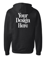 Black Independent Trading Co. SS4500Z Midweight Full-Zip Hooded Sweatshirt with Your Design Here placeholder (back)