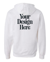 White Independent Trading Co. SS4500Z Midweight Full-Zip Hooded Sweatshirt with Your Design Here placeholder (back)