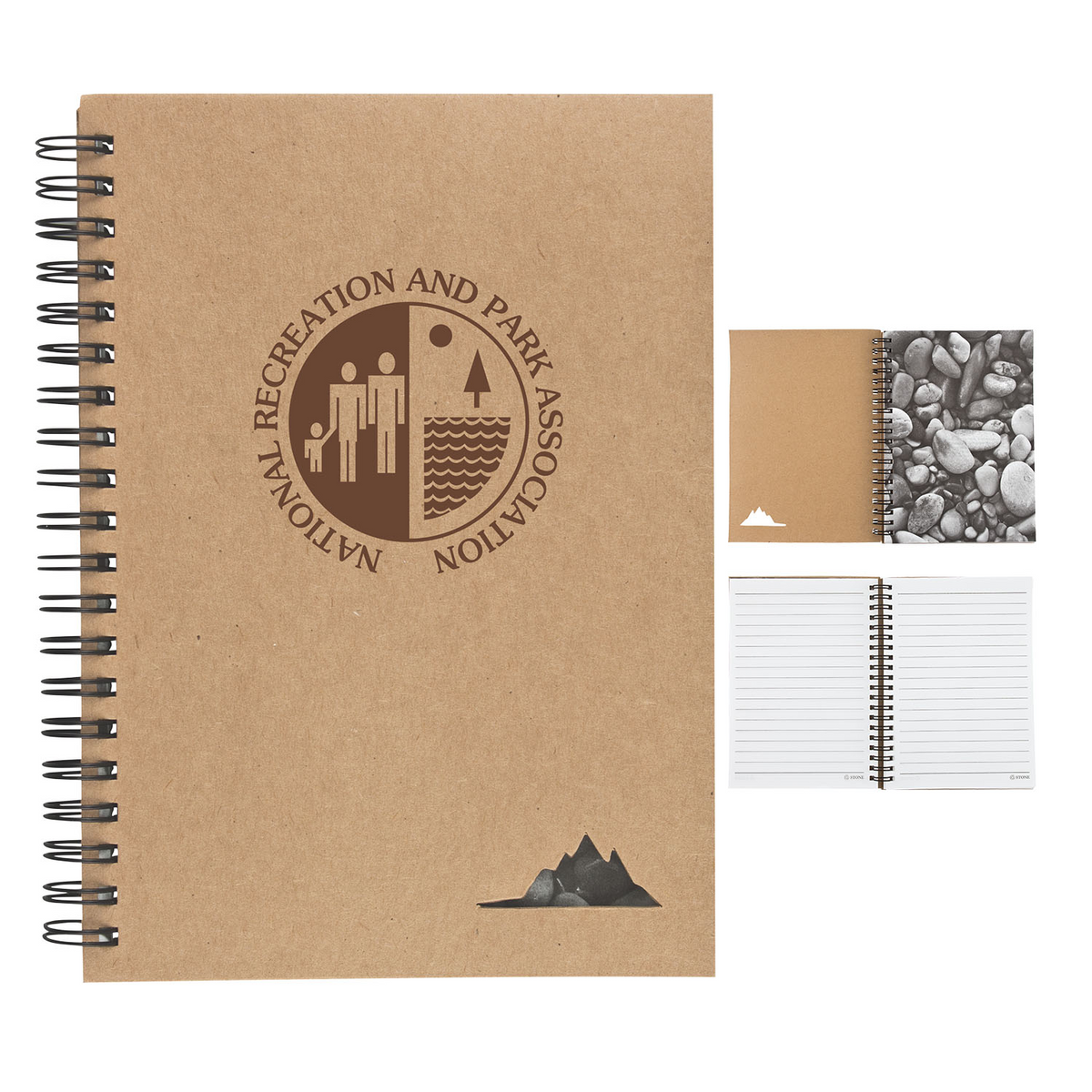 Stone Paper Notebook custom printed with a sample design