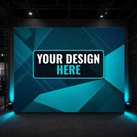 Straight pillowcase backdrop with Your Design Here placeholder