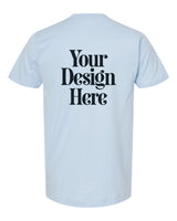 Baby Blue Tultex 202 Fine Jersey T-Shirt with Your Design Here placeholder (back)