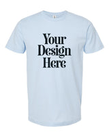 Baby Blue Tultex 202 Fine Jersey T-Shirt with Your Design Here placeholder
