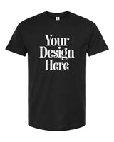 Black Tultex 202 Fine Jersey T-Shirt with Your Design Here placeholder