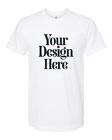 White Tultex 202 Fine Jersey T-Shirt with Your Design Here placeholder