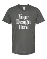 Charcoal Tultex 207 Poly-Rich V-Neck T-Shirt with Your Design Here placeholder