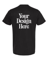 Black Tultex 241 Poly-Rich Blend T-Shirt with Your Design Here placeholder (back)