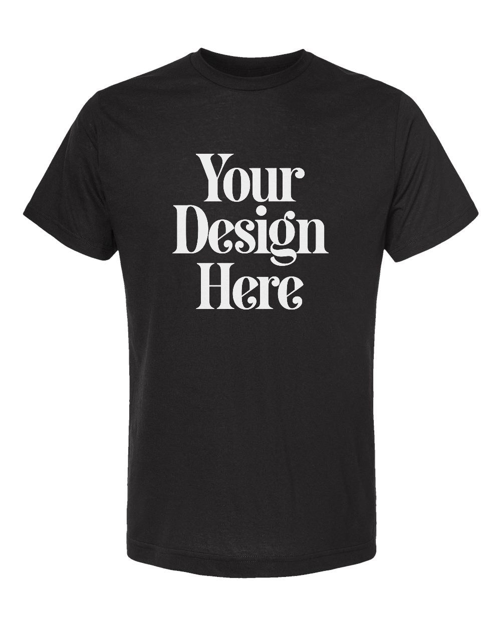 Black Tultex 241 Poly-Rich Blend T-Shirt — Custom Screen Printed