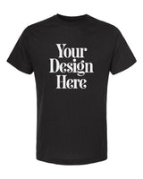 Black Tultex 241 Poly-Rich Blend T-Shirt with Your Design Here placeholder