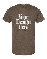 Heather Brown Tultex 241 Poly-Rich Blend T-Shirt with Your Design Here placeholder
